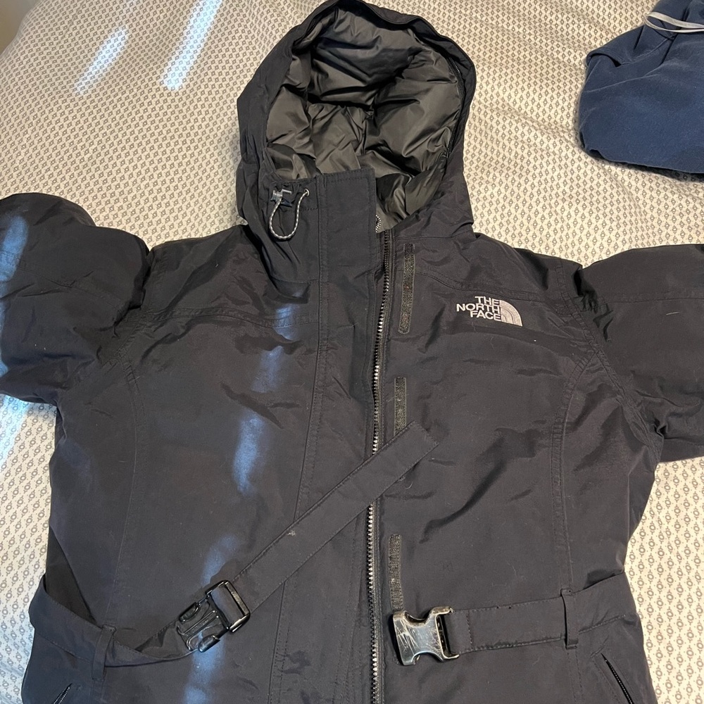 North Face Womens Medium Winter Goose Down Parka F07 t209+t609 TNF Black